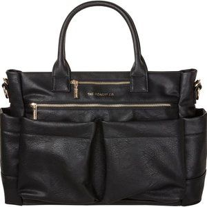 Vegan Leather Everything Tote, Diaper Bag  Black | PVC-Free